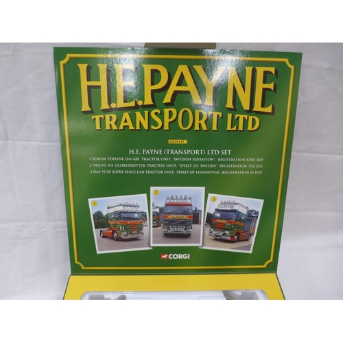 2902 - A BOXED CORGI H E PAYNE STORAGE AND TRANSPORT MODEL LORRY SET NUMBER 99147