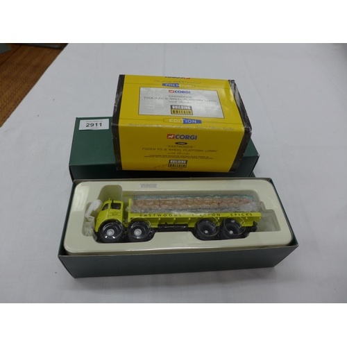 2911 - A BOXED LIMITED EDITION CORGI NO 12302 EASTWOODS MODEL FODEN LORRY