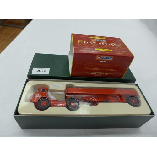 2913 - A BOXED LIMITED EDITION CORGI NO 23802 MODEL ALBION CLYDESDALE LORRY FOR POST OFFICE SUPPLIES