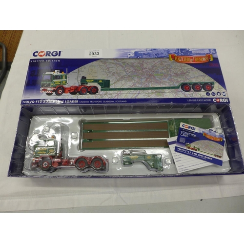 2933 - A BOXED CORGI CADZOW HAULAGE MODEL LORRY