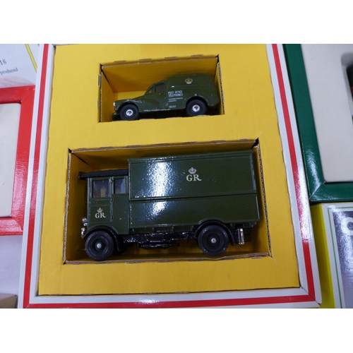 2940 - TEN BOXED CORGI MODELS TO INCLUDE GPO VAN AND LORRY, BEANO VAN, TOYMASTER VAN ETC