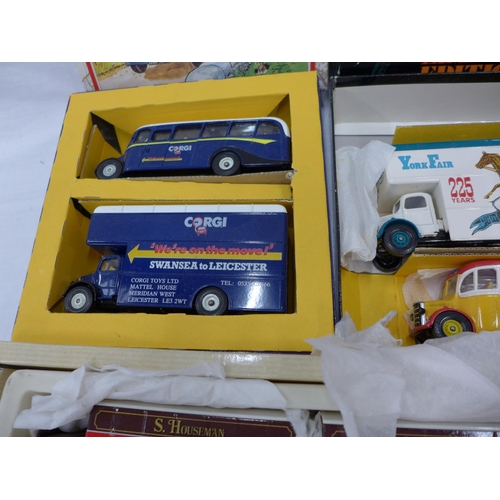 2940 - TEN BOXED CORGI MODELS TO INCLUDE GPO VAN AND LORRY, BEANO VAN, TOYMASTER VAN ETC