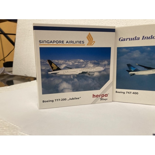 2971 - FOUR HERPA WINGS COLLECTION PLANES TO INCLUDE -  AIRBUS INDUSTRIE A340 NO. 504515, AIR PORTUGAL AIRB... 