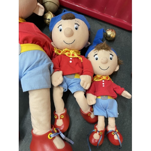 3112 - THREE PLUSH NODDY WITH RATTLE BELLS