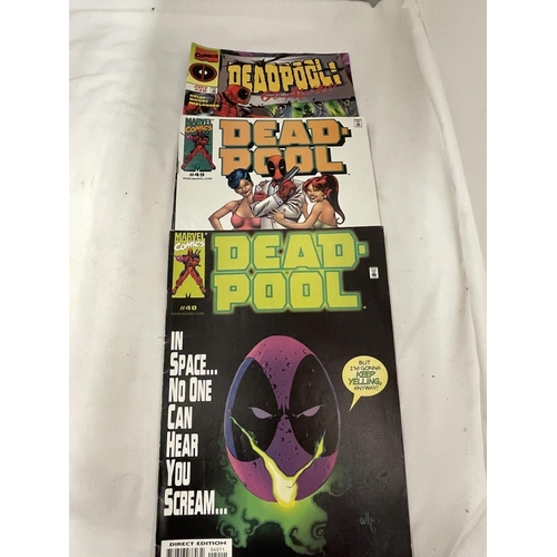 3363 - NINE MARVEL DEADPOOL COMICS VOLUME 1 FROM 1999-2000