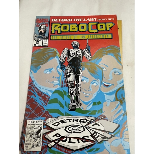 3366 - THREE MARVEL ROBOCOP COMICS FROM 1990 - BRONZE AGE