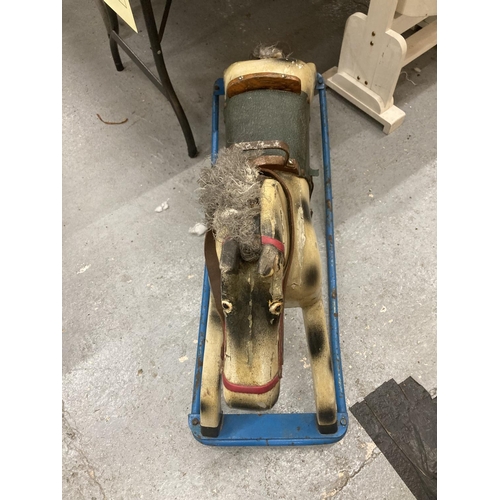 3385 - A VINTAGE ROCKING HORSE