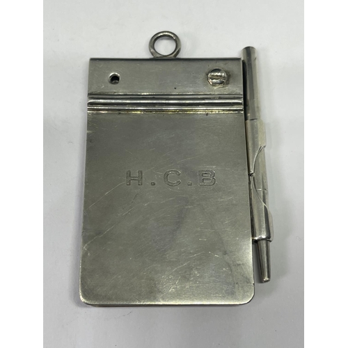 686 - A HALLMARKED LONDON SILVER NOTE PAD