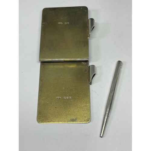 686 - A HALLMARKED LONDON SILVER NOTE PAD