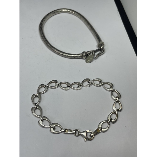 692 - FOUR MARKED SILVER BRACELETS