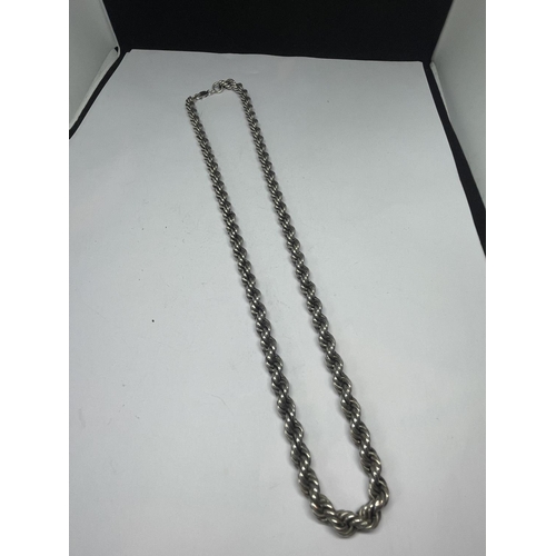 710 - A SILVER ROPE NECKLACE