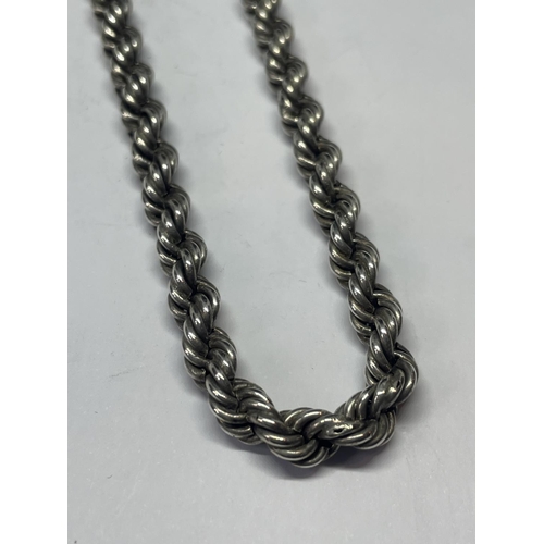 710 - A SILVER ROPE NECKLACE