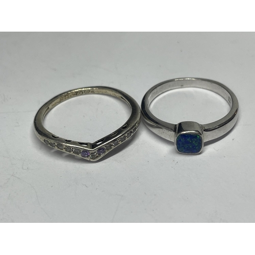 711 - FOUR MARKED SILVER RINGS