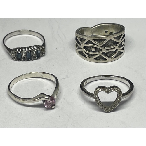 720 - FOUR MARKED SILVER RINGS