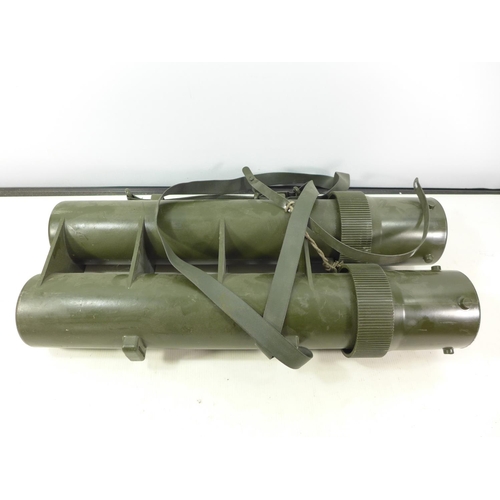 458 - A BRITISH ARMY MORTAR BOMB CARRIER, LENGTH 54CM