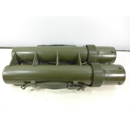 458 - A BRITISH ARMY MORTAR BOMB CARRIER, LENGTH 54CM