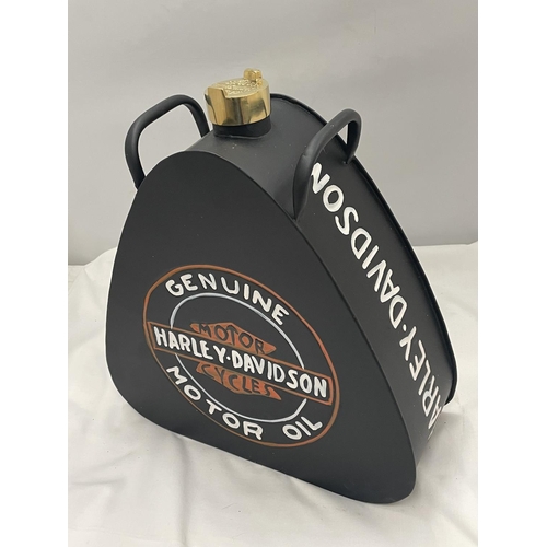 100 - A BLACK HARLEY DAVIDSON PETROL CAN