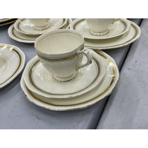 102 - SIX TUSCAN CHINA PLANT CUPS, SAUCERS AND SIDE PLATES PLUS A QUANTITY OF COLLECTABLE PLATES TO INCLUD... 