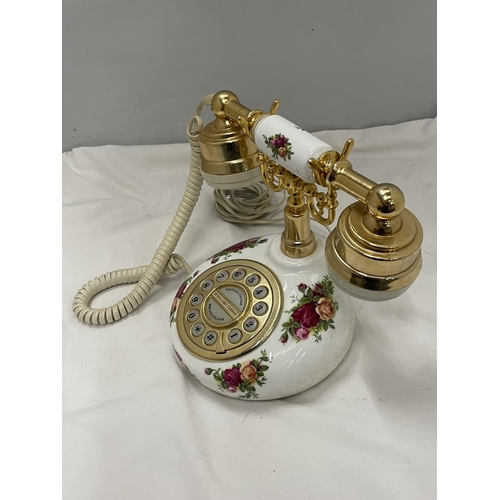 107 - AN 'OLD COUNTRY ROSES' TELEPHONE, WORKING ORDER AT TIME OF CATALOGUING