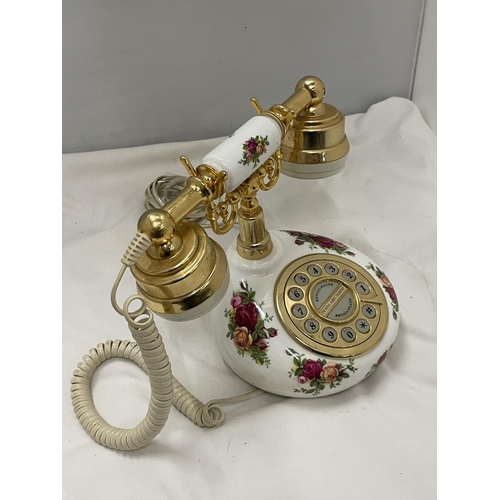 107 - AN 'OLD COUNTRY ROSES' TELEPHONE, WORKING ORDER AT TIME OF CATALOGUING