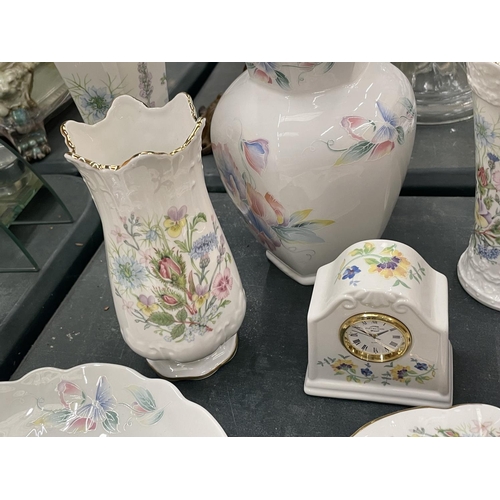 108 - A QUANTITY OF CERAMICS TO INCLUDE AYNSLEY 'LITTLE SWEETHEART', 'WILD TUDOR' PLUS TWO PIECES OF AYNSL... 