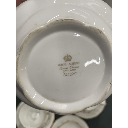 112 - A ROYAL WORCESTER CHINA COFFEE SET - WHITE WITH GILD PATTERN - TO INCLUDE A COFFEE POT, CUPS, SAUCER... 