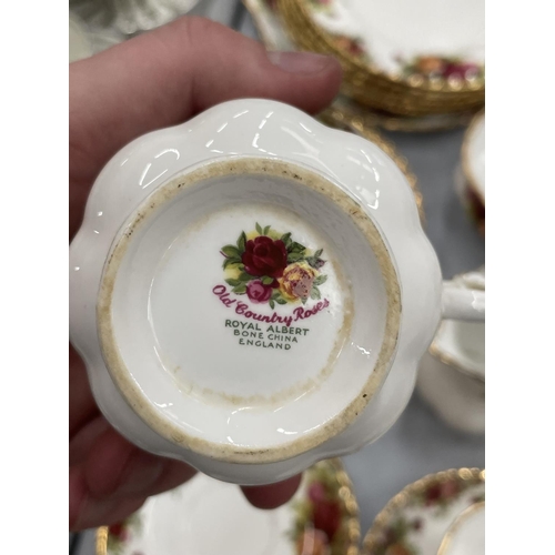 82 - A QUANTITY OF ROYAL ALBERT 'OLD COUNTRY ROSES' TEAWARE TO INCLUDE PLATES, CUPS, SAUCERS, CREAM JUG A... 