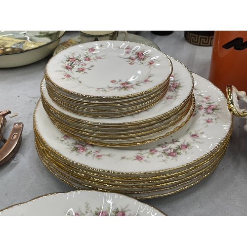 85 - A LARGE QUANTITY OF PARAGON/ROYAL ALBERT 'VICTORIANA ROSE' TO INCLUDE TUREENS, CUPS, SAUCERS, PLATTE... 