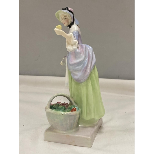 876 - A ROYAL DOULTON FIGURINE SPRING FLOWERS HN 1807