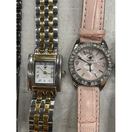 91 - A QUANTITY OF WRISTWATCHES TO INCLUDE BEVERLEY HILLS POLO CLUB, LOUIS PICARD, ROJAS, ETC