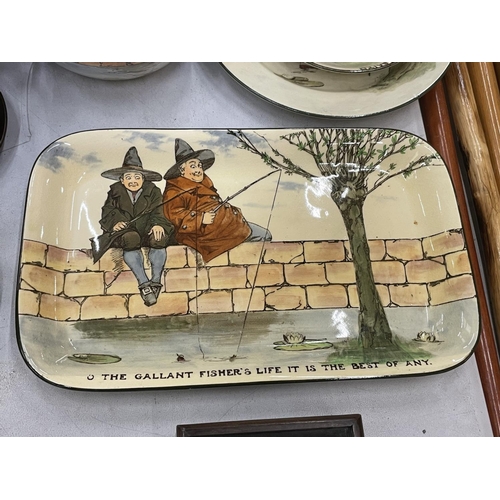 96 - A QUANTITY OF ROYAL DOULTON 'THE GALLANT FISHERS' SERIES WARE TO INCLUDE PLATES, BOWLS, TEAPOT, CUPS... 