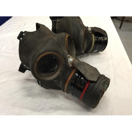 480 - TWO WORLD WAR II BRITISH GAS MASKS