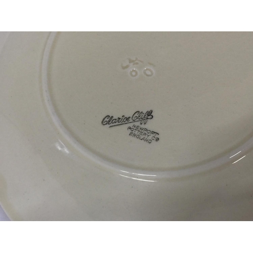 153 - TWO CLARICE CLIFF PLATES WITH FISH DECORATION DIAMETER 21CM