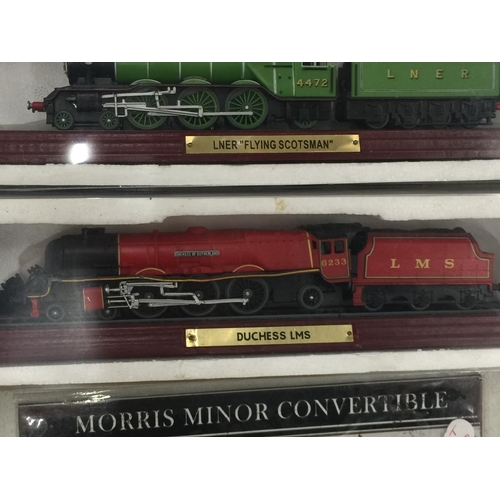 166 - THREE MODELS OF STEAM ENGINES TO INCLUDE DUCHESS LMS, LNER FLYING SCOTSMAN AND DR 18201 PACIFIC