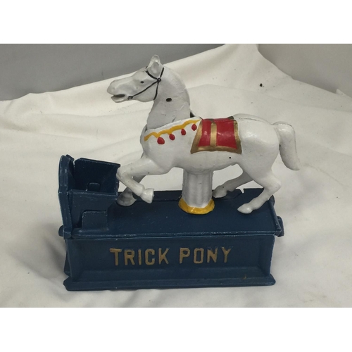 169 - A CAST 'TRICK PONY' MONEY BOX - A/F