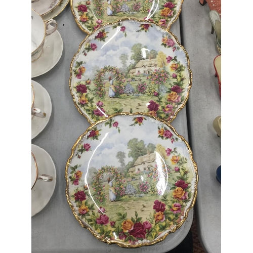 170 - FIVE ROYAL ALBERT 'OLD COUNTRY ROSES' CABINET/WALL PLATES