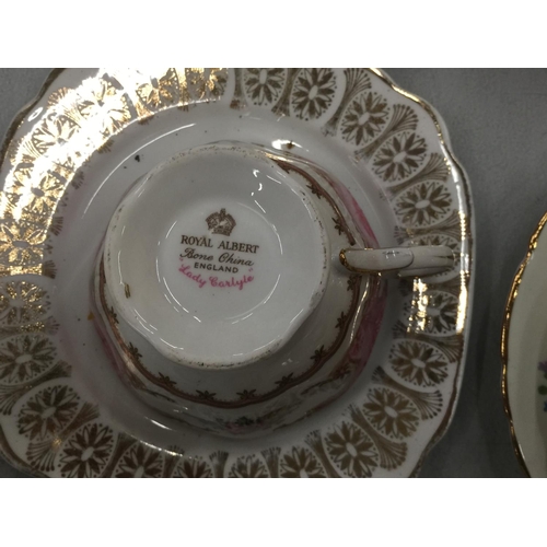 171 - A QUANTITY OF CHINA CUPS, SAUCERS AND PLATES TO INCLUDE ROYAL ALBERT 'LADY CARLYLE', ETC