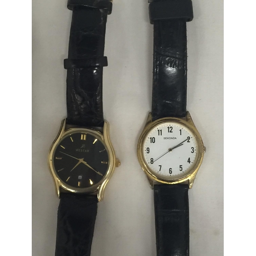 192 - FOUR WRISTWATCHES  TO INCLUDE SEKONDA, WORKING AT TIME OF CATALOGUING