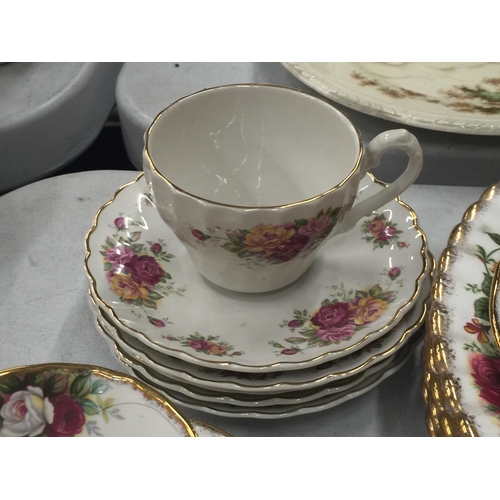 193 - A QUANTITY OF ELIZABETHAN 'ENGLISH GARDEN' TO INCLUDE DINNER PLATES, CUPS, SAUCERS, ETC