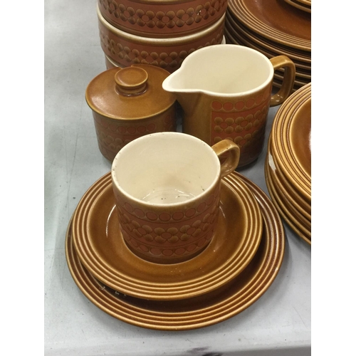 197 - A LARGE QUANTITY OF HORNSEA POTTERY 'SAFFRON' TO INCLUDE TUREENS, BOWLS, CUPS, SAUCERS, PLATES, SUGA... 