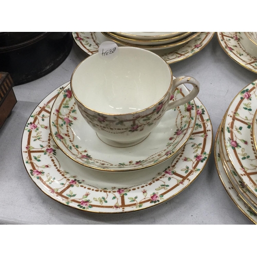 208 - A QUANTITY OF QUEEN'S CHINA CUPS, SAUCERS AND SIDE PLATES