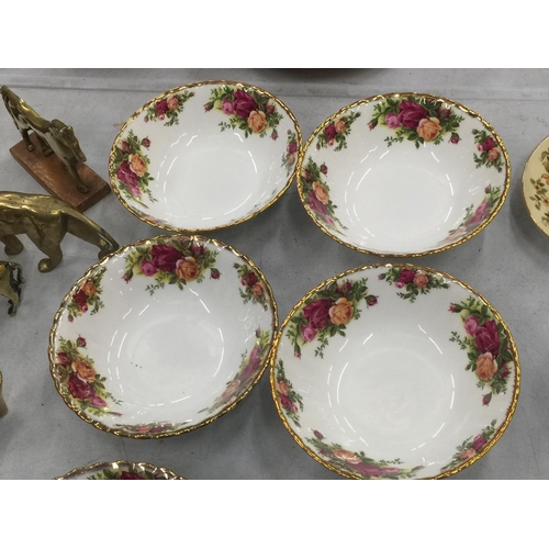 217 - A QUANTITY OF ROYAL ALBERT 'OLD COUNTRY ROSES' CEREL BOWLS - FIRST QUALITY