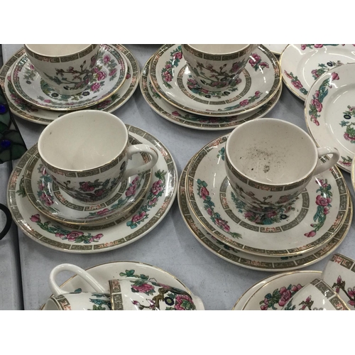 221 - A QUANTITY OF LORD NELSON POTTERY 'INDIAN TREE' TO INCLUDE CUPS, SAUCERS, PLATES AND A COFFEE POT - ... 