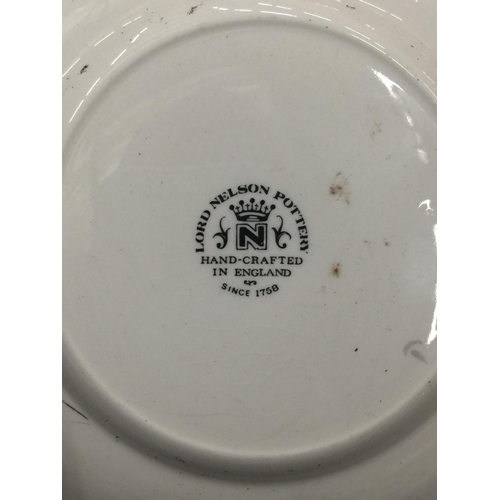 221 - A QUANTITY OF LORD NELSON POTTERY 'INDIAN TREE' TO INCLUDE CUPS, SAUCERS, PLATES AND A COFFEE POT - ... 