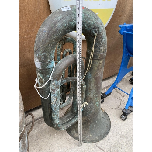 1251 - A VINTAGE BRASS TUBA