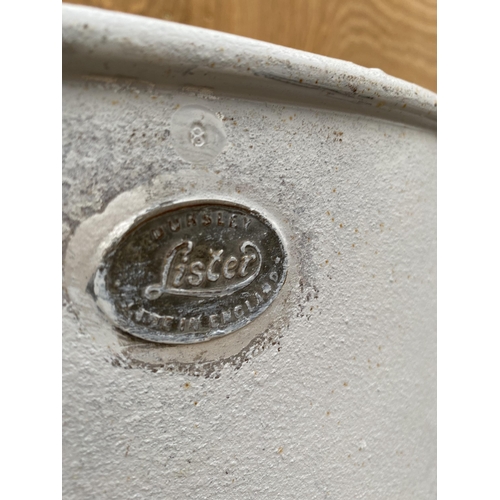 1276 - A VINTAGE LISTER MILK PLATE COOLER SYSTEM WITH HEADER TROUGH AND HANGING FRAME