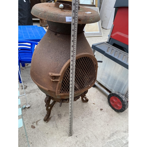 1310 - A CAST IRON CHIMINEA