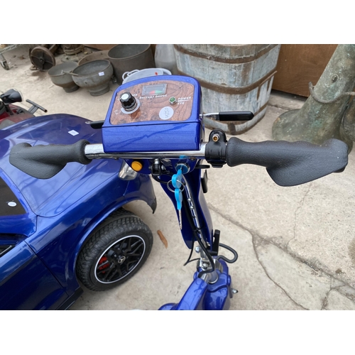 1332 - A BLUE ROAD-KNIGHT MICRO MOBILITY SCOOTER (NO KEY OR CHARGER)