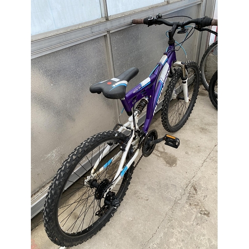 1373 - A MUDDYFOX RECOIL 24 MOUNTAIN BIKE WITH FRONT AND REAR SUSPENSION AND 18 SPEED GEAR SYSTEM