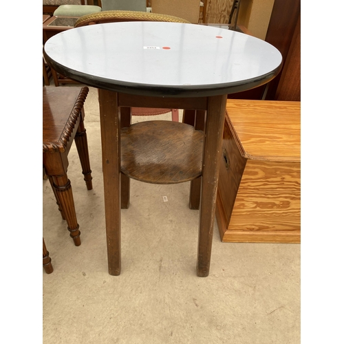 2454 - A PUB TABLE WITH FORMICA TOP BY E.A. CLARE & SON, 23